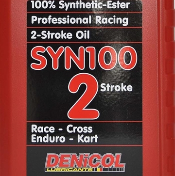 Denicol SYN100 Fuldsyntetisk Ester olie til vandkølede 2-Takts motorer 1 Liter 